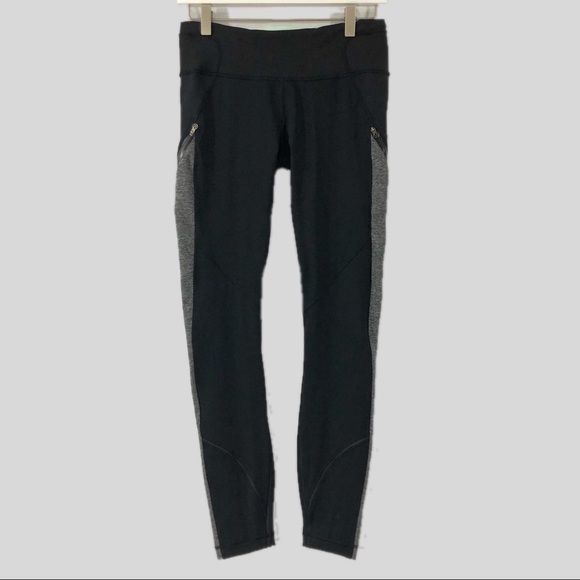 Lululemon Black and Gray Zip Pocket Running Pants - Picture 2 of 8